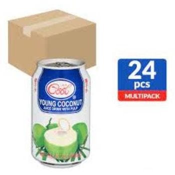 Ice Cool Young Coconut Can Juice Pulp 24 x 310ml