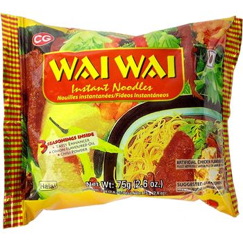Wai Wai Instant Noodles Chicken Flavour 75g