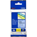 Brother Laminated Label Tape Black On Blue 18mm TZe-541