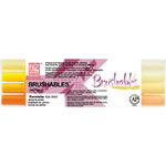 ZIG Brushables Twin-Tip Brush Markers Pen 4 Color Yellow Set