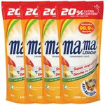 Mama Lemon Dishwashing Liquid Refiii Fresh Citrus 600ml