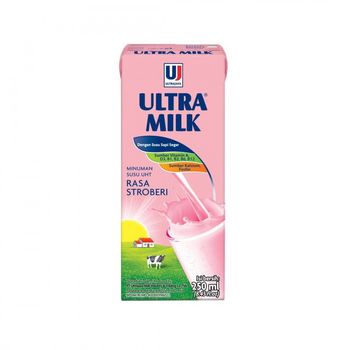 Ultra Sterilized UHT Milk Slim Strawberry 250ml
