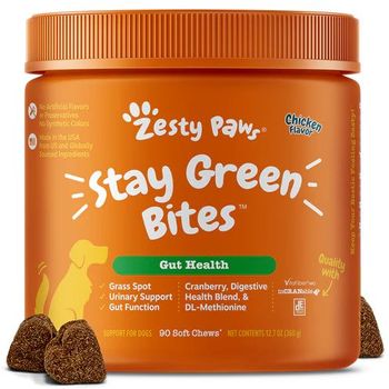 Zesty Paws Dog Stay Green Bites Gut Health Chicken 90 Soft Chews 360g