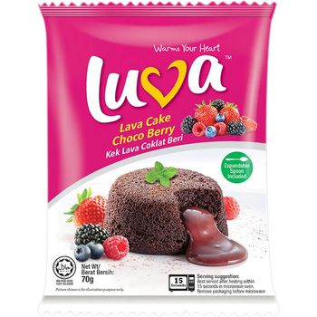 Mighty White Lava Cakes Choco Berries 70g