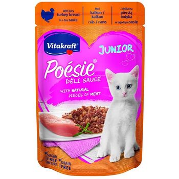Vitakraft Poesie Deli Sauce Turkey Junior Cat Treat 85g