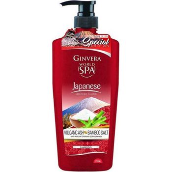 Ginvera World Spa Japanese Volcanic Ash And Bamboo Salt Shwoer Scrub 750ml