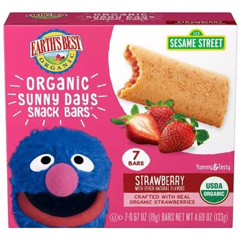 Earth's Best Sesame Street Organic Sunny Days Strawberry Snack Bars 133g