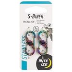 Nite Ize S Biner Microlock Stainless Steel Double Gated 2 Pack Spectrum
