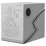 Arcane Tinman Dragon Shield Ashen White Double Shell Deck Box 150+ Cards
