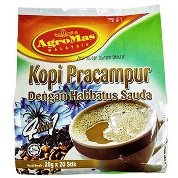 Agromas Premixed Coffee With Black Beans 20 x 20g