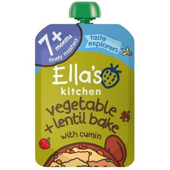 Ella's Kitchen Organic Vegetable And Lentil Bake Baby Pouch (130g) x 2
