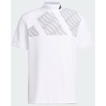 Adidas Men Golf Aeroready Big Badge of Sport Short Sleeve Mock Neck Shirt