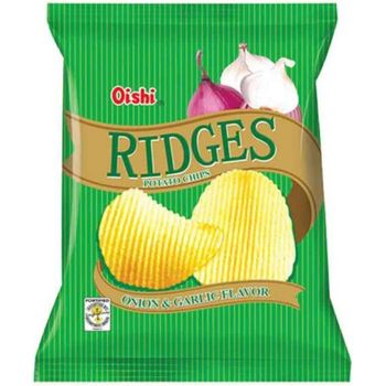 Oishi Ridges Onion Garlic Chips