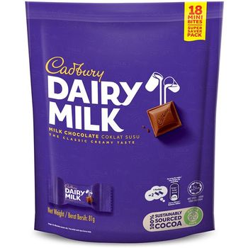 Cadbury Dairy Milk Mini Neaps Doybag 18pcs 81g