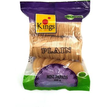 Kings Papads Plain Mini 200g