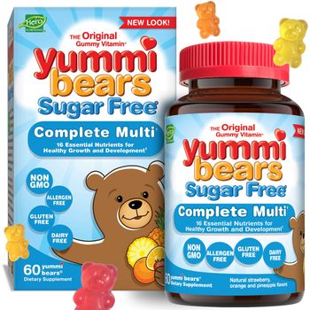 Yummi Bears Sugar Free Multivitamin And Mineral Gummy Vitamin 60 Tablets