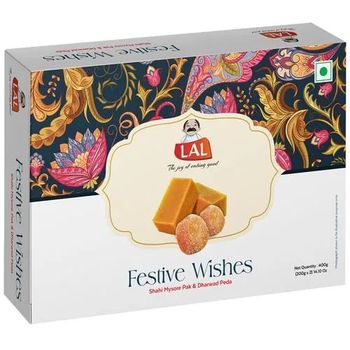 Lal Festive Wishes Shahi Mysore Pak and Dharwad Peda 400g