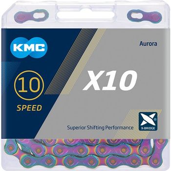 KMC Chain X10 10SPD Chain with Missing Link Silver/Black