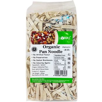 Lohas Organic Pan Noodle Spinach 300g