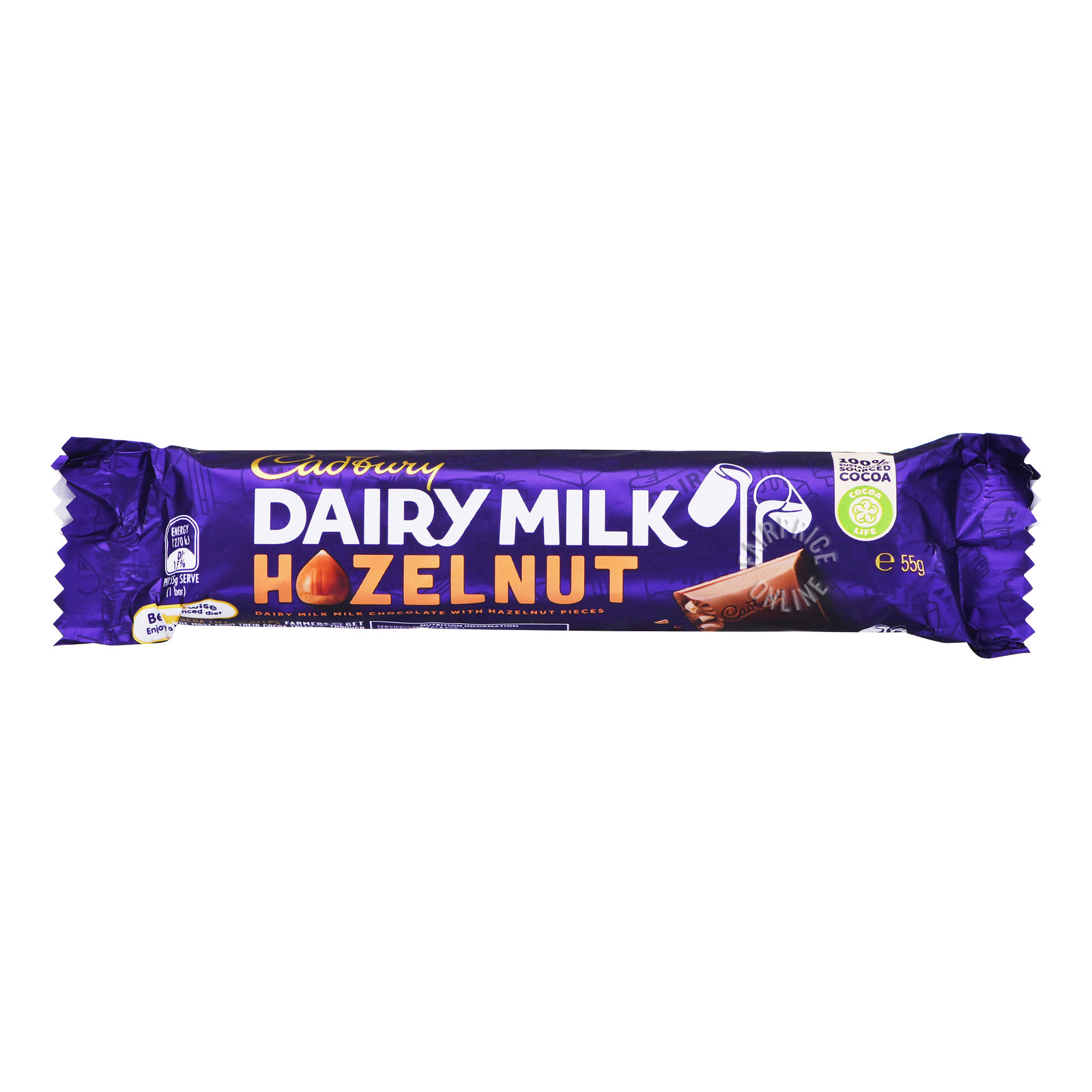 Double One Minimart Cadbury Dairy Milk Chocolate Bar Hazelnut 55g