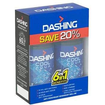 Dashing Deodorant Roll Cool 2 Pieces 50ml