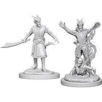 Neca D&D Nolzurs Marvelous Unpainted Miniatures Wave 6 Tiefling Male Warlock