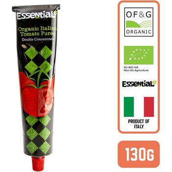 Essential Organic Tomato Dbl Conc Puree Tube Italy 130ml