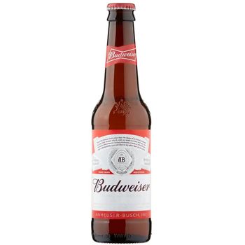 Budweiser Lager Beer Bottle 330ml