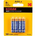 Kodak MAX AAA 4 Pack Alkaline Batteries 1.5v