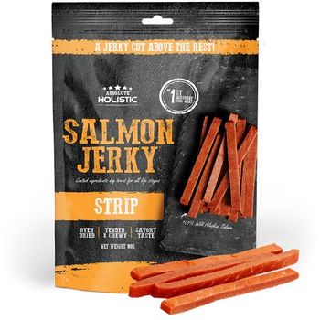 Absolute Holistic Salmon Jerky Strip Dog Treats 100g