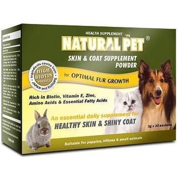 Natural Pet Skin andCoat Supplement 3g x 30