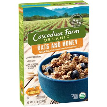 Cascadian Farm Organic Oats and Honey Granola 453g