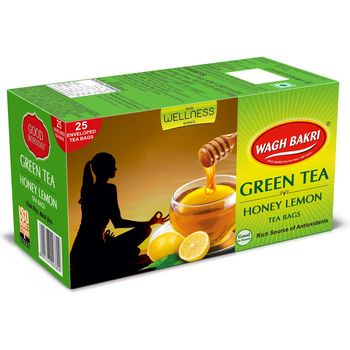Wagh Bakri Green Tea Honey Lemon 25 Tea Bag 55g