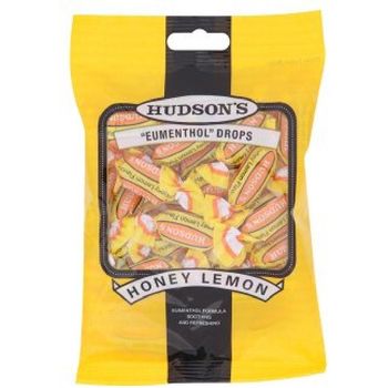 Hudson's Eumenthol Drops Honey Lemon 100g