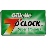 Gillette 7 O'Clock Super Stainless Double Edge Razor Blades Green 5 Blades