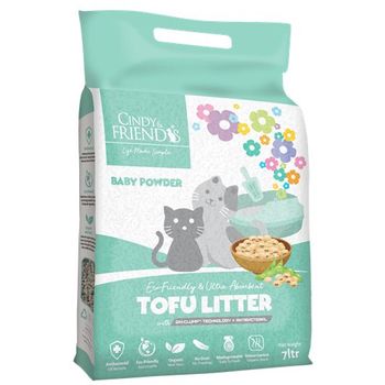 Cindy & Friends Cat Cleaning Soybean Cat Baby Powder Flavor 7kg