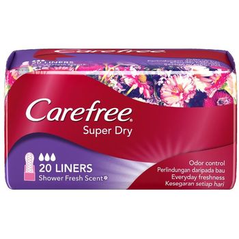 Carefree Pantyliner Shower Fresh Scent 20s Super Dry 156Mm