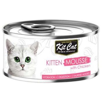 Kit Cat Canned Food Mousse With Chicken For Kitten 80g