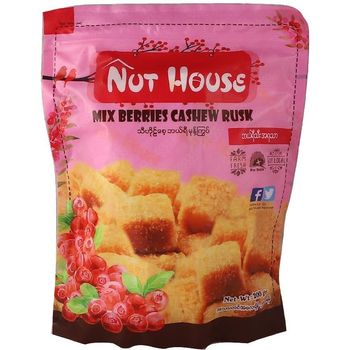Nut House Mix Berries Cashew Rusk 100g
