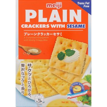 Meiji Plain Crackers with Sesame 104g