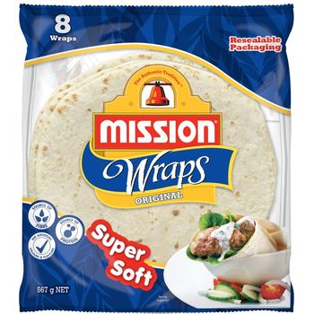 Mission Foods Wraps Original 8 Sachets 360g