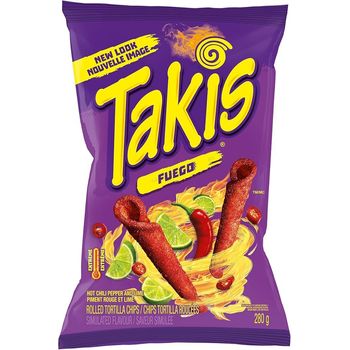 Takis Fuego Hot Chili Pepper And Lime Tortilla Chips 280.7g