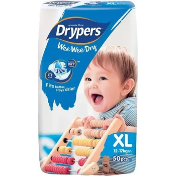 Drypers Wee Wee Dry Diapers XL 50pcs