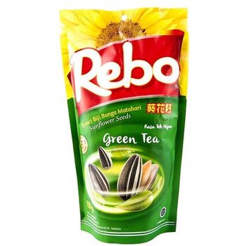 Rebo Snack Kernels Roasted Sunflower Seeds Green tea 140g