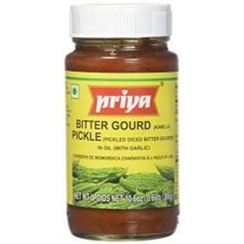 Priya Bittergourd Karela Pickle 10.6oz 300g With Garlic Single Pack