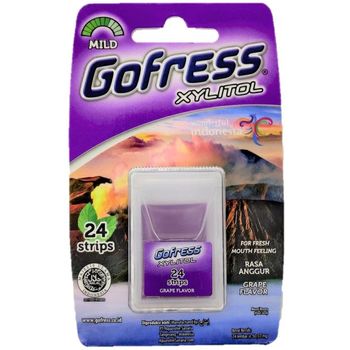 Gofress Xylitol Mouth Strips Grape 24 Strips