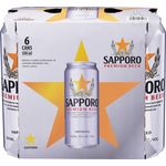 Sapporo Premium Can Beer 6 x 500ml