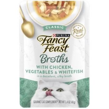 Fancy Feast Classic Broths With Chicken Vegetables And Whitefish 40g