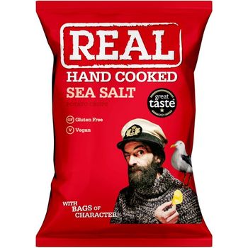 Real Hand Cooked Sea Salt Crisps 150g