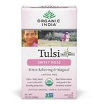 Organic India Tulsi Caffeine Tea Sweet Rose 18 Count